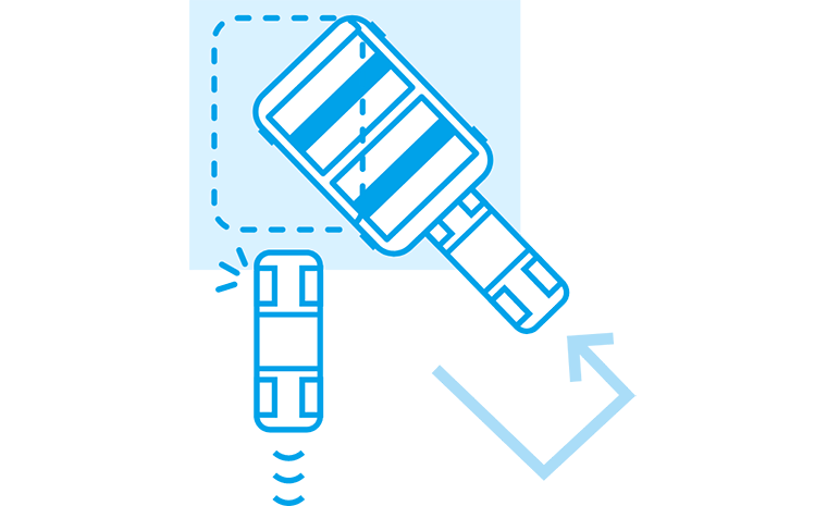 カゴ台車が位置ズレしても 置き直し不要